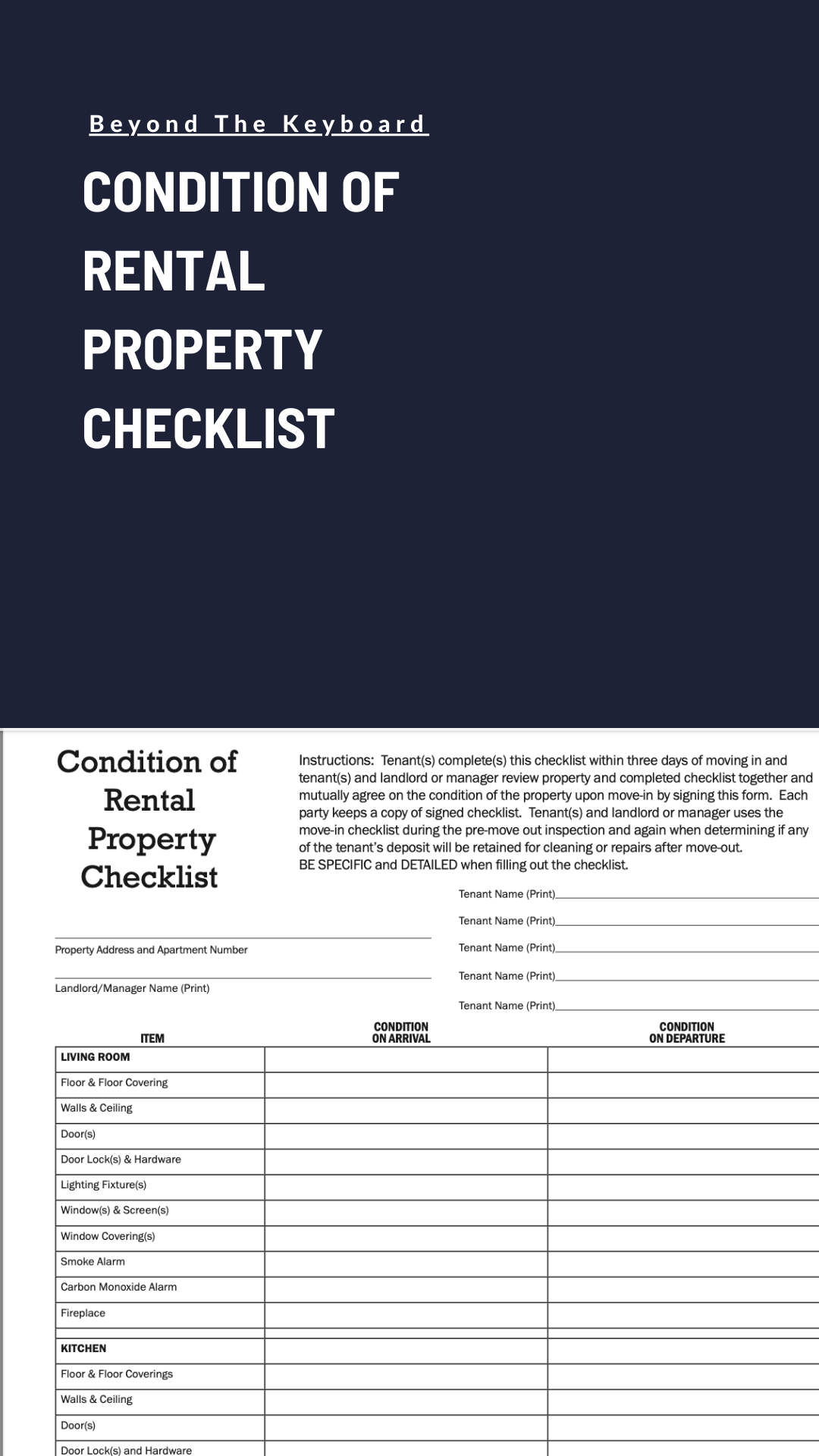 Condition of Rental Property Checklist