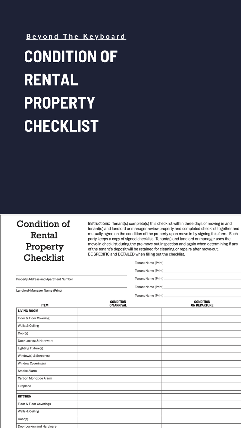 Condition of Rental Property Checklist